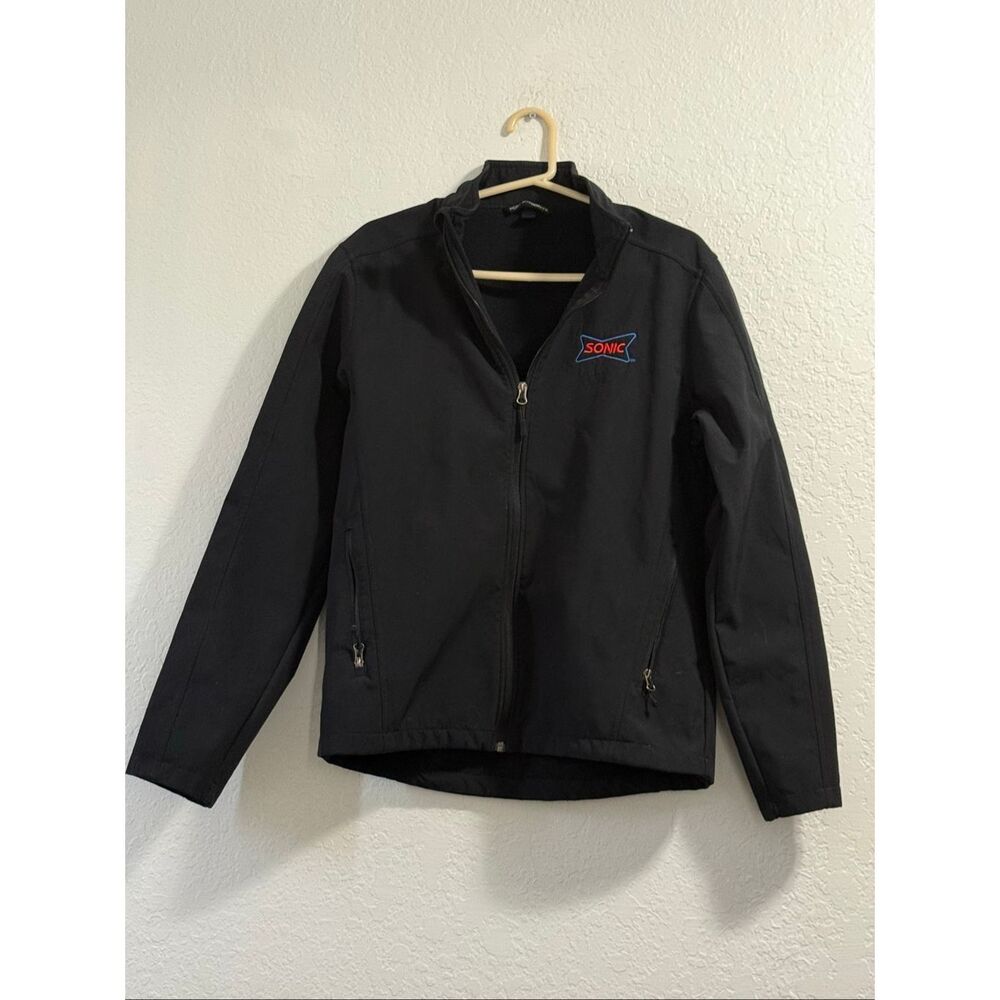 SONIC‎ SOFT SHELL MANAGER CREW MEMBER BLACK JACKET M fleece lined